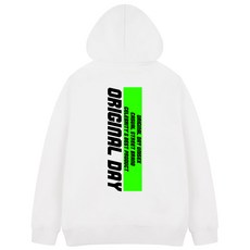 Original Day 男款大尺碼直向彩色字體連帽寬鬆T恤 OIA_0030