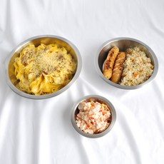 露營不鏽鋼碗 3件組, 單色, 1套