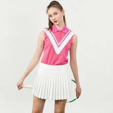 플레이뎁 여성용 V러플피케 셔츠 DDAMB203