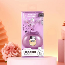 파이니스트랩 주머니 속 냥이 케이스 이어폰 3.5mm 퍼플