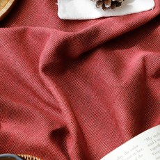 천팜 20支紗 하츠리 色織棉 雙層織 布料 1399, 紅色, 顏色:紅色