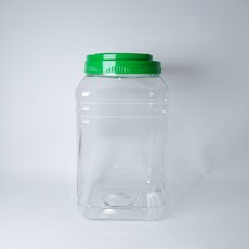 대광구용기 사각 4.3L + 초록캡 세트, 8세트, 용기 8p + 캡 8p