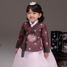 더예한복 여아용 자람당의 한복세트
