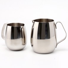 COVING 圓形不鏽鋼牛奶壺組 350ml+600ml, 單色, 1組