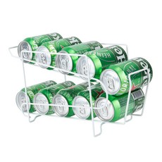 Dailygongam 滾動式罐裝飲料整理架, 白色, 1個