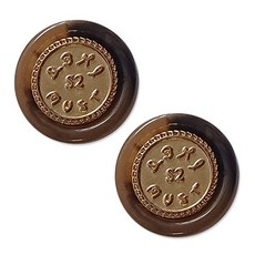 동대문단추왕 보스티아 단추 18mm, 선밤흑G, 2개