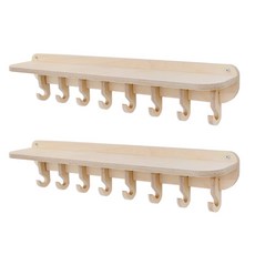 해피툴 간편하게 붙여쓰는 선반벽걸이 8구 608 2p, 베이지