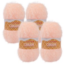 Brand Yarn 奶油系列 菜瓜布編織線, 1號 淺桃粉色, 4捲