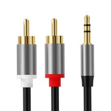 3.5mm轉RCA一分二梅花音源線3.5mm轉AV音訊號連接線 1m, 7239, 1條