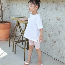 BAOBAB NAMU 童款素色舒適5分內搭褲