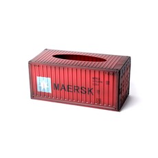 Booth Market容器設計桌上型面紙盒 B型, 紅色的, 1個