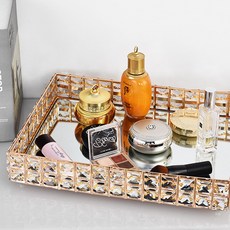 Lumi水晶方形化妝品托盤, 單色