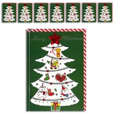 Youngwon 聖誕卡片 + 信封 C15-16, 8套, 混合顏色