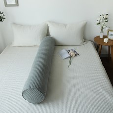 amante 索諾純棉顏料條紋被子抱枕套糖果, 月灰色