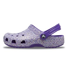 crocs 卡駱馳 Crocs 兒童經典閃光木底鞋 206993-573