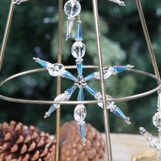 Marsh Marigold 聖誕裝飾 雪花珠飾, 藍色(A款), 1個