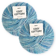Knitt Cozy Cottony針織線 50g, 2個, 09 Cool Blue