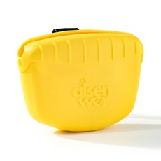 파스텔펫 반려동물 클립 실리콘 간식가방, 옐로우, 1개