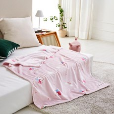 Modern House 幼兒用 Fairy Rabbit 仿貂毛超細纖維毯, 粉紅色