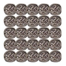 服裝配件高級大衣西裝開襟衫鍍金鈕扣 皺皺方形尾巴2 18mm, 25個, 黑鎳