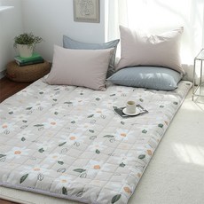 韓國 amante Lovely Daisy2絎縫防蟎薄墊套, 淺褐色的