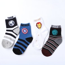 MARVEL漫威 MARVEL男孩童復仇者聯盟襪4入組