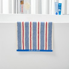 모던하우스 마린 더블스트라이프 세면타월 190g 30수 코마사, 블루, 1개