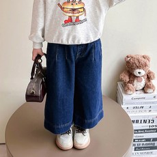 Hararoi 兒童基本款寬版鬆緊帶長褲