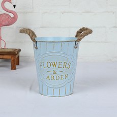 Homeflow 復古鐵製室內裝飾花園花盆, 藍色, 1個