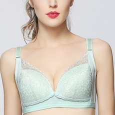 Market A 鈕扣蕾絲哺乳內衣 2入