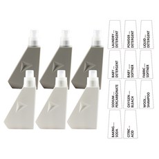 Romantic House Loha 三角洗滌劑容器 2種 x 3p + 透明貼紙 11種, 1套