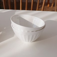 Bloom at home 花園大碗, 白色, 2個