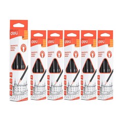 Deli 橡皮擦鉛筆黑色 E58100, 2B, 72個