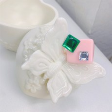 Kolorfull 레고 스퀘어 더블 큐빅 링 반지 + 보관함