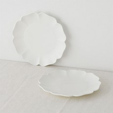 ERATO Moi 花朵餐盤, 白色, 2個