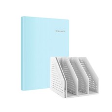 델리 4단 폴딩 북스탠드 + 린피니 클리어파일 20p 세트 78996-72411, 그레이(북스탠드), 그린(클리어파일), 1세트