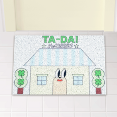 DEMIMOOD 舒適家 圈絲玄關陽臺地墊, 1個, 歡迎回家