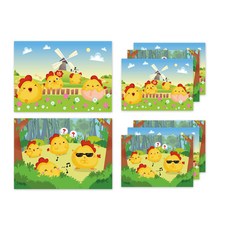 Mongdang圓雞撕頁素描本 2種*4入組, 345 x 248 毫米, 26張