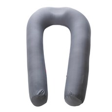 RUBBERTREE 特大型 擁抱U 微空氣球 身體抱枕 U字型, 灰色