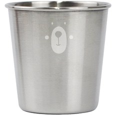 小熊不鏽鋼簡約杯 230ml, 1個, 單色