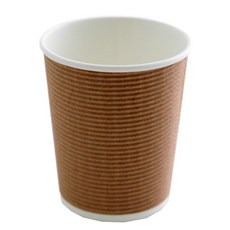 3중 단열 종이컵 엠보싱 크라프트 300ml, 25개입, 1세트