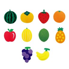 CHUNG YANG TOY 毛氈魔鬼氈教材10件組, 水果