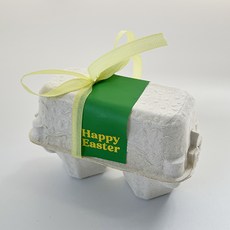 Tina Picnic 復活節2入雞蛋包裝組(檸檬緞帶-綠色貼紙)20入, 檸檬(緞帶), 綠色(貼紙), 20套