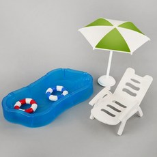 allode 游泳池陽傘納骨塔迷你道具套組, 02 綠色