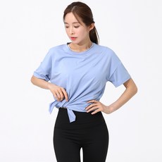 韓國 arua 女款側邊開衩寬鬆蓋臀短袖瑜珈T恤