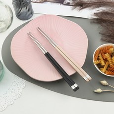 Bogen Solen方形餐具筷子2件組, 1套, 筷子2款, 黑色, 深米色