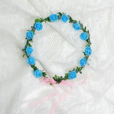 lilydress 玫瑰面紗花環 LFC24, 天藍色