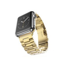 4YOU Apple Watch 3/4/5/6/7/SE 高級金屬錶帶 (相容38/40/41mm), 金色, 1個