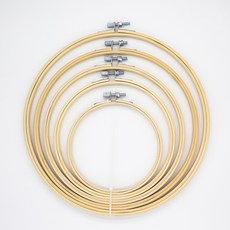 With&With居家手工刺繡用高級竹子圓形梭子 5種組, 1套, 混合顏色