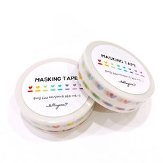 lallayena 可愛的紙膠帶 6mm*10m 2捲入, 82彩色鉛筆心虛線裝飾, 2套